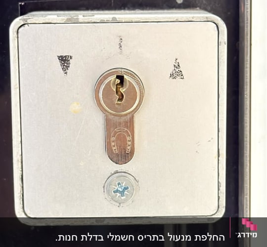 מנעול כספת על דלת מתכת